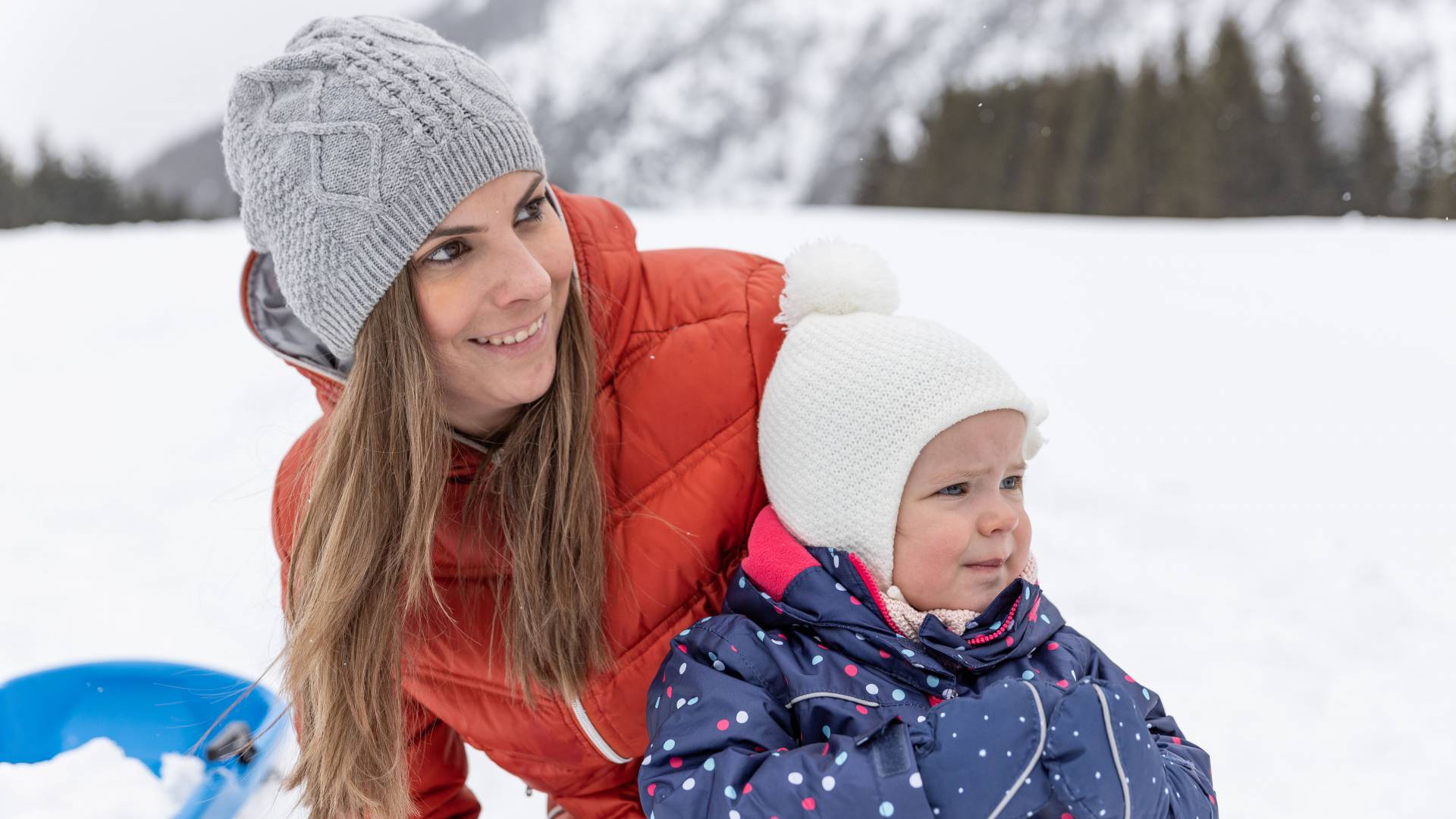 Spielend im Schnee - wie wunderschön
