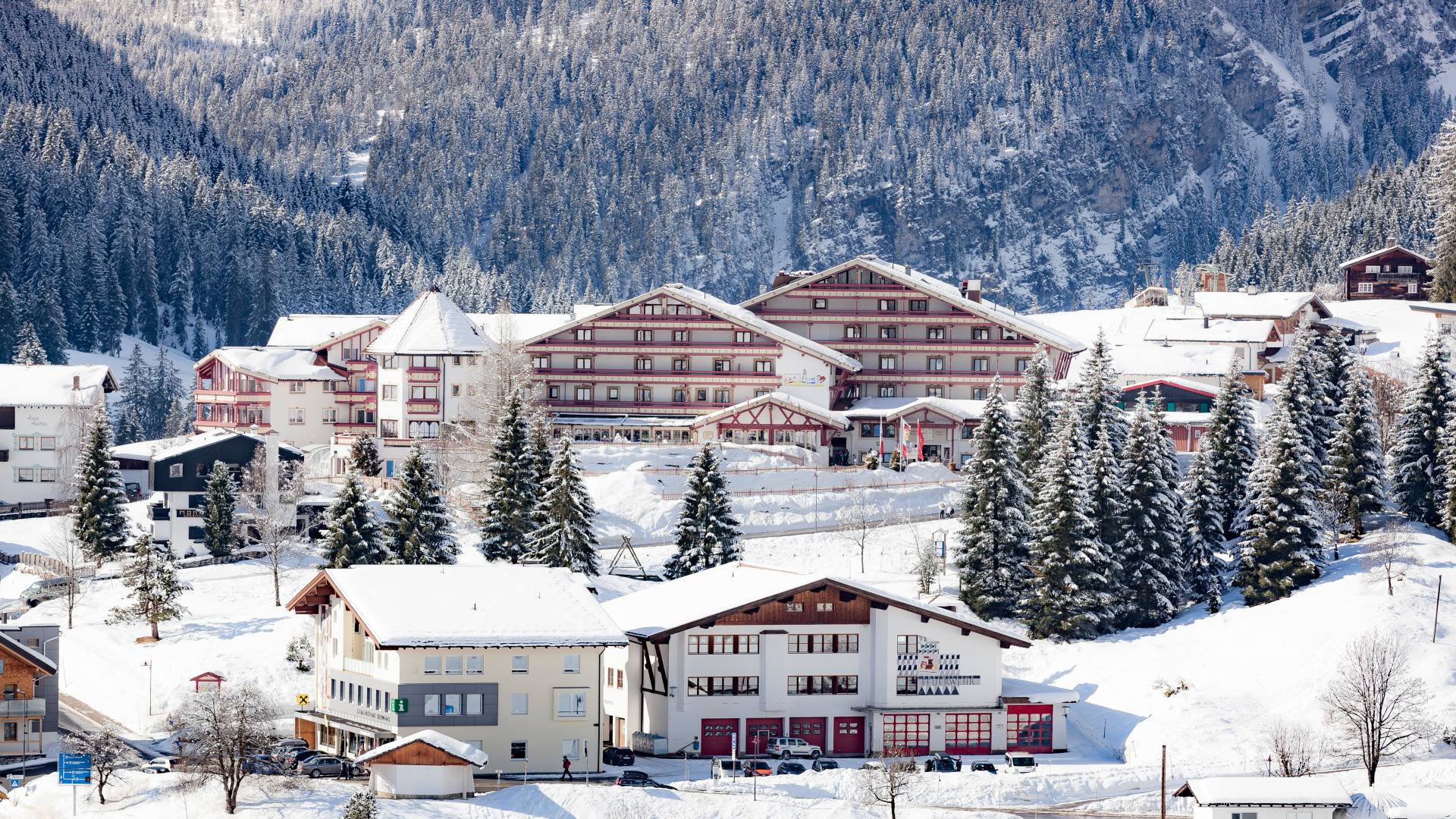 Das Hotel Kaiserhof Berwang im Winter